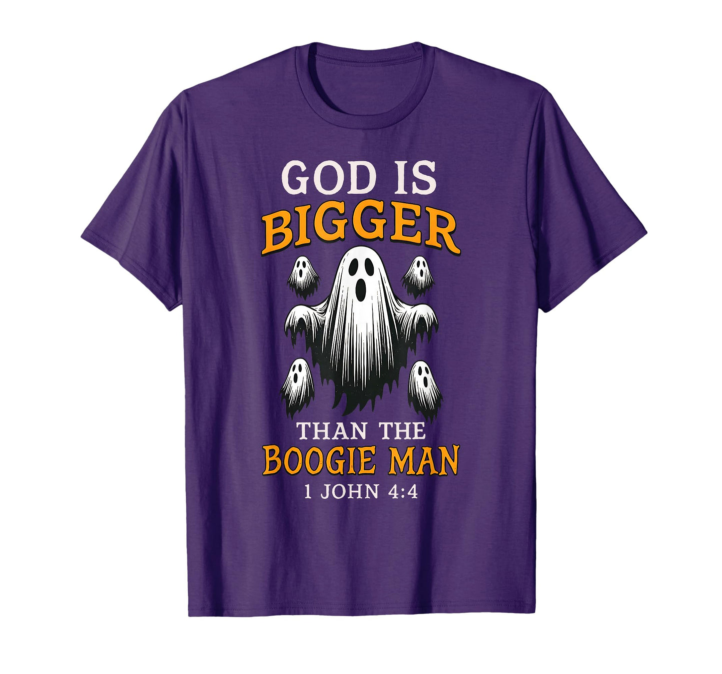 God is Bigger Than The Boogie Man Christian Halloween Ghost T-Shirt