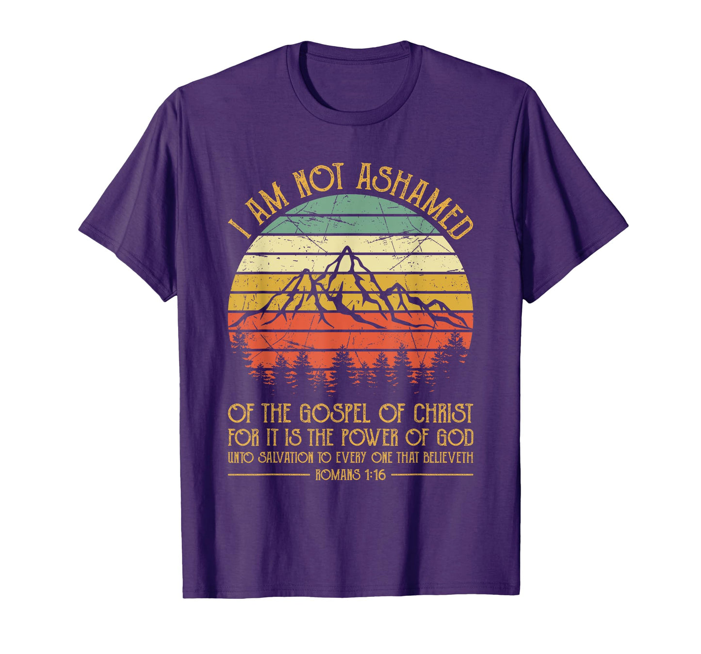 I Am Not Ashamed Of The Gospel Jesus Christian Retro Vintage T-Shirt