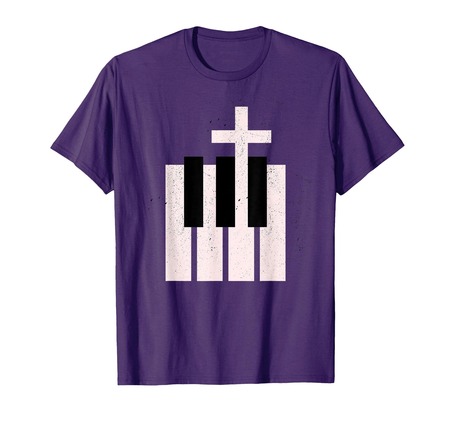 Worship Music Praise Band Christian Cross Piano T-Shirt