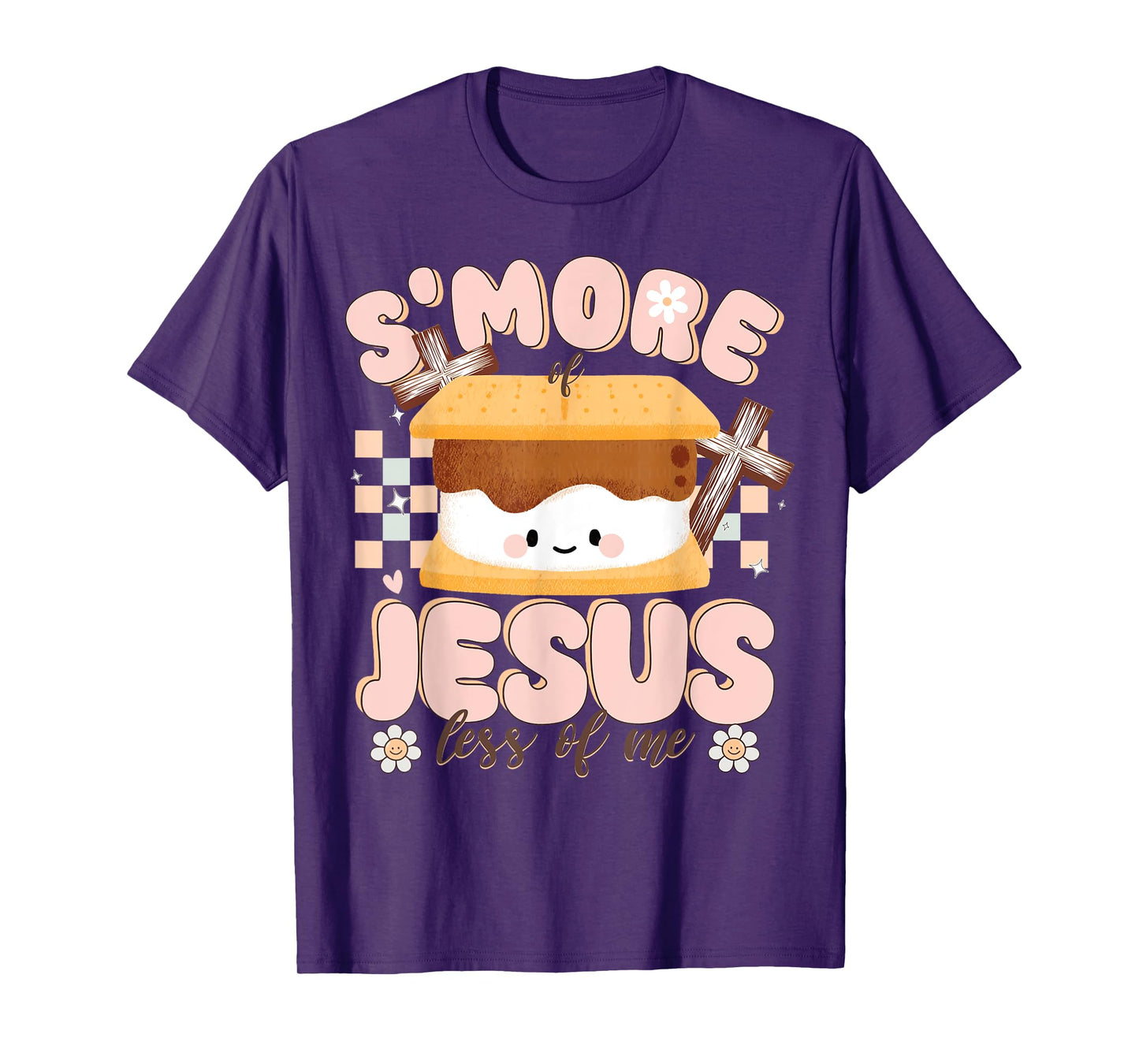 Smore Of Jesus Less Of Me Christian Camper Camping Crew T-Shirt