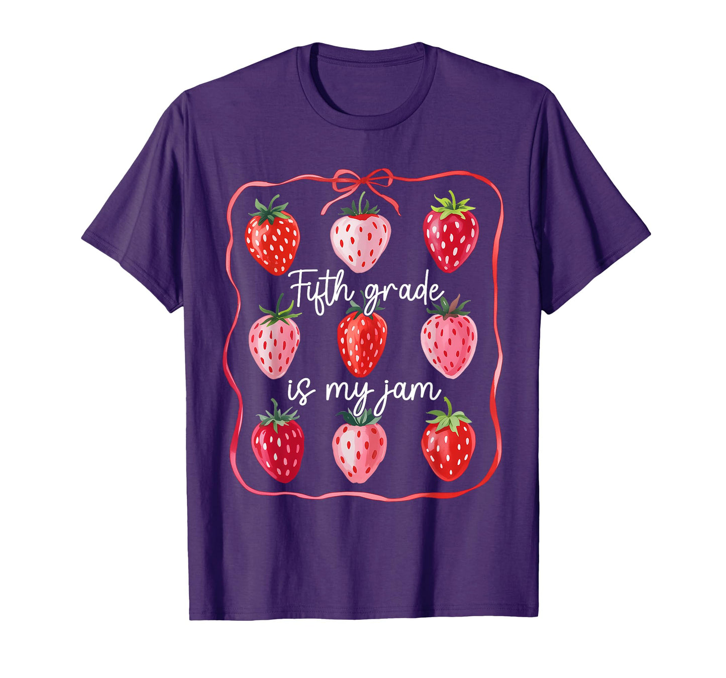 Fifth Grade Is My Jam Strawberry 5th Grade Back To School T-Shirt
