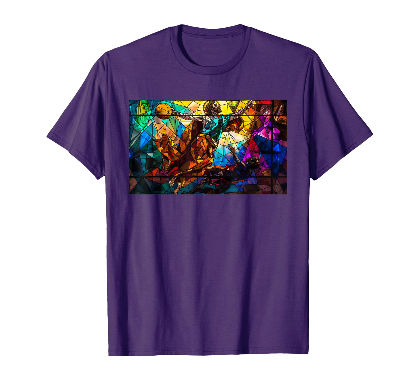 Funny Jesus Dunking Over The Devil Christian T-Shirt