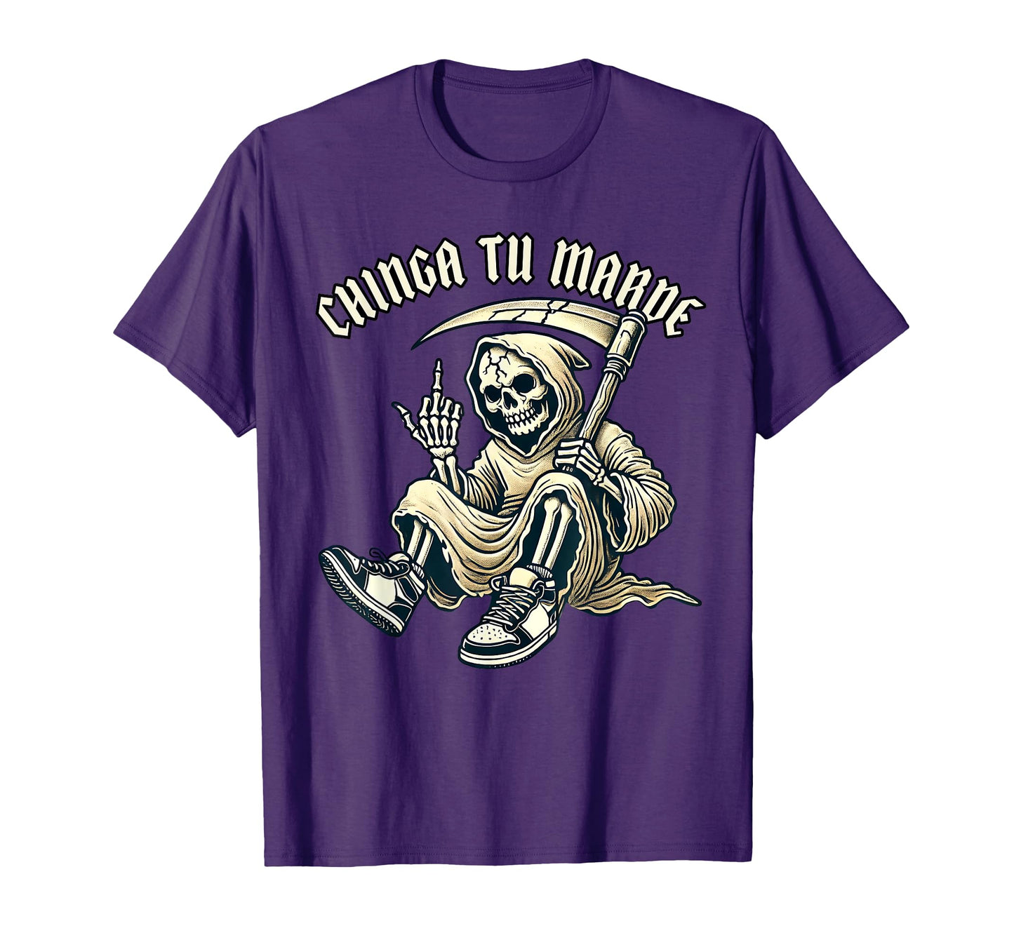 Funny cholo Latino Mexican Chinga Tu Madre Skelton T-Shirt