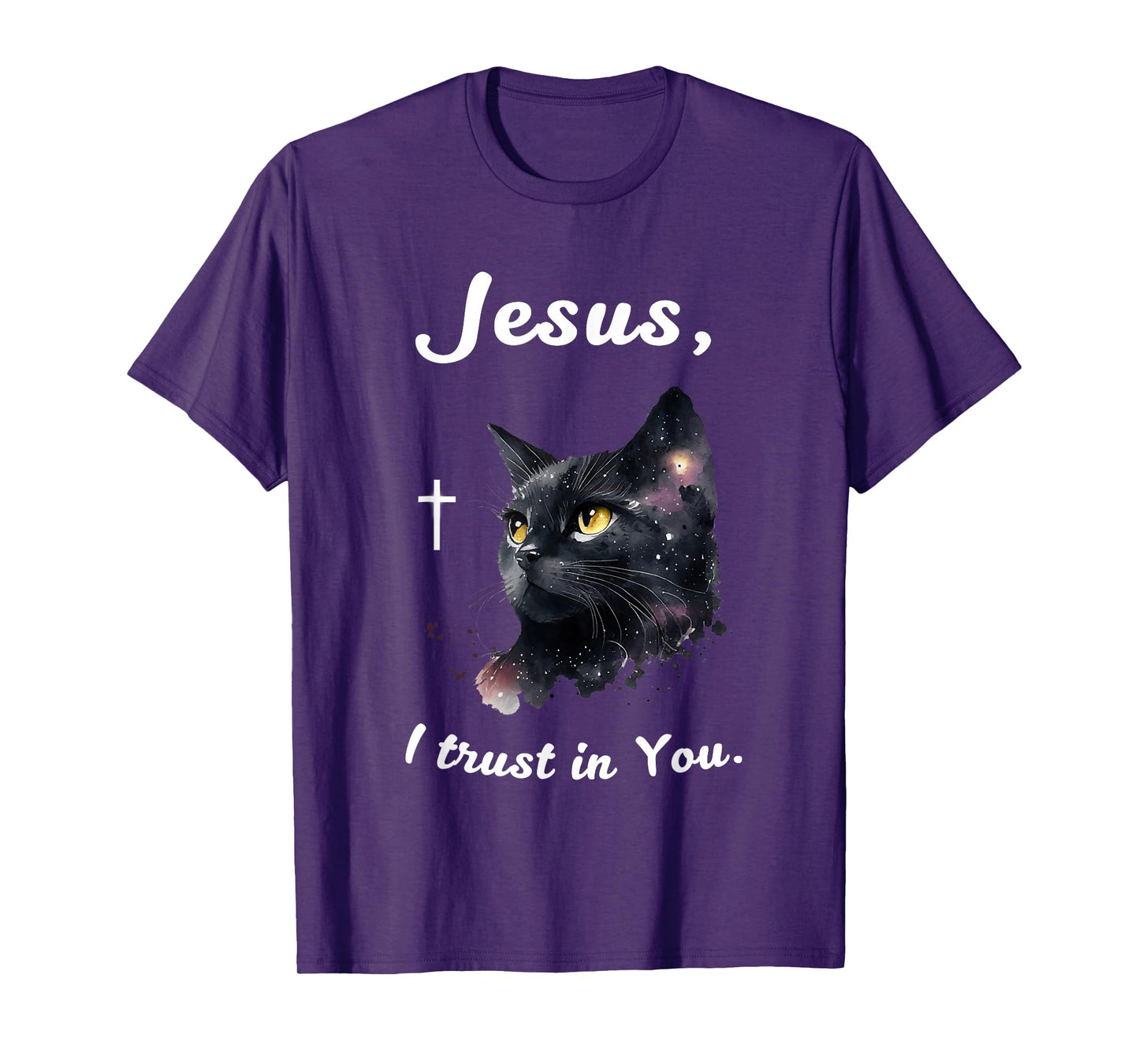 Jesus I Trust in You Christian Faith Cat Lover T-Shirt