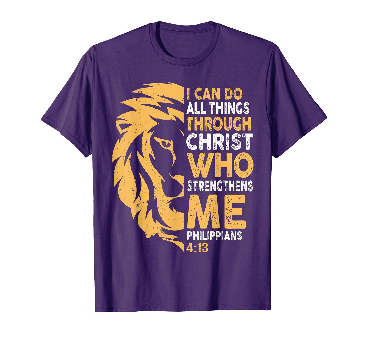 Jesus Christ Strengthens Me Bible Judah Lion Christians T-Shirt