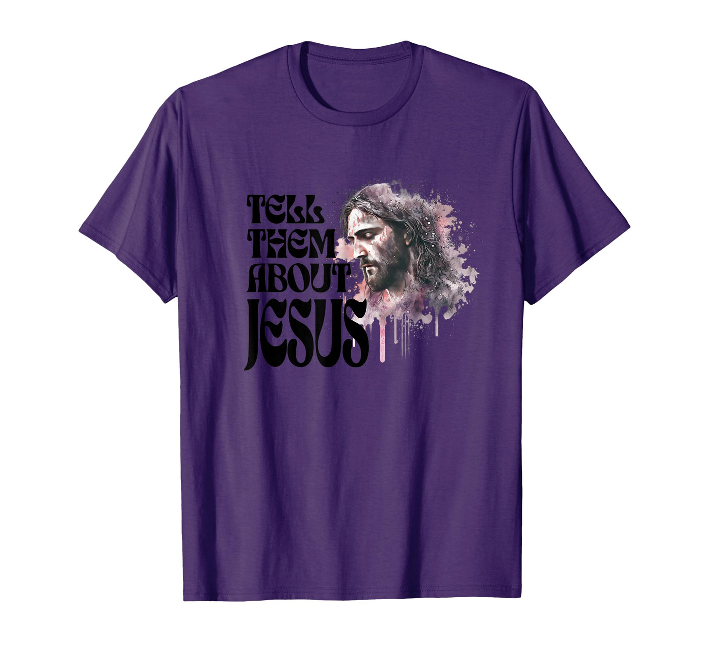 Tell Them About Jesus Christian Graphic Bold Faith T-Shirt