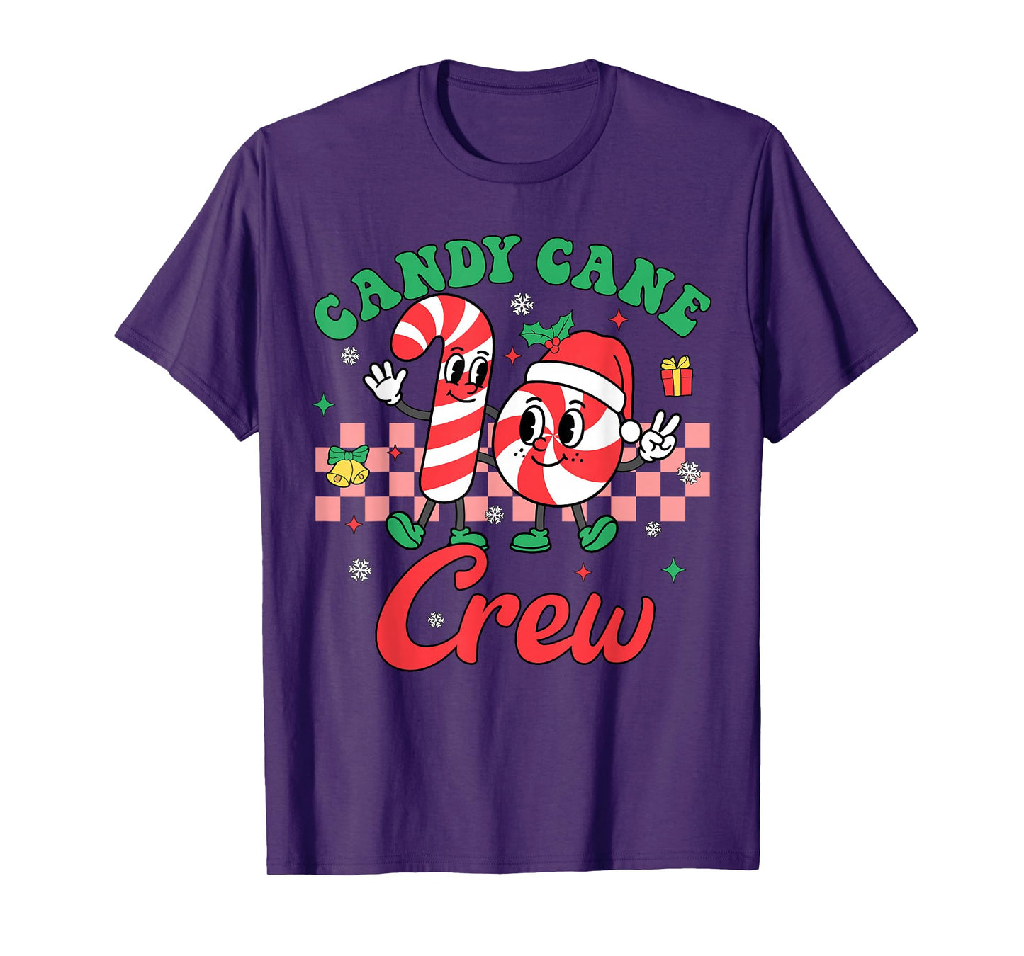 Candy Cane Crew Christmas Love Candy Xmas Boys Girls Kids T-Shirt