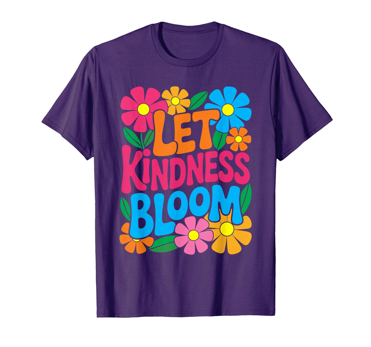 Let Kindness Bloom Flower Floral Retro Vintage Wildflower T-Shirt