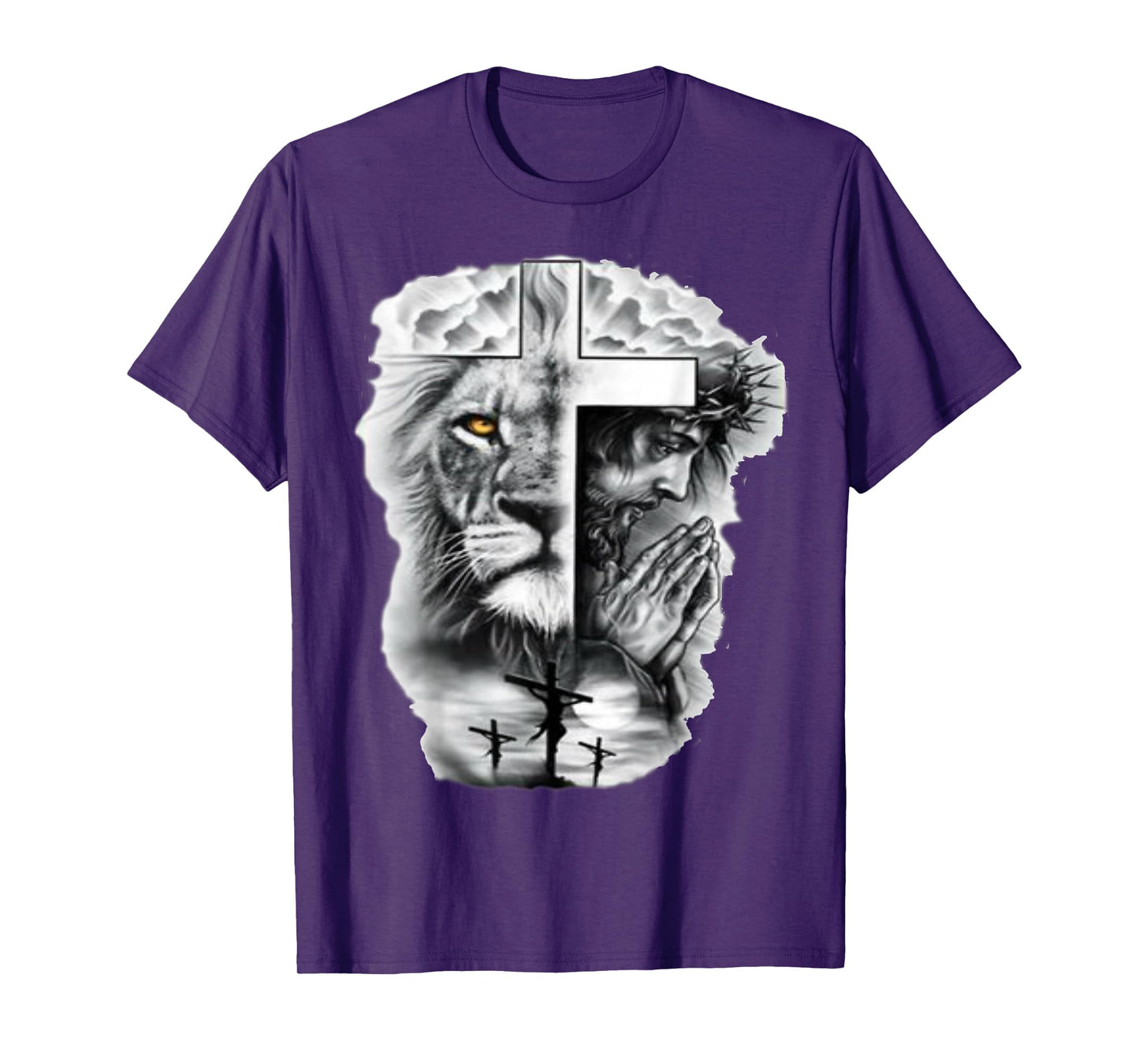 Lion of Judah and Jesus Prayer Christian T-Shirt T-Shirt