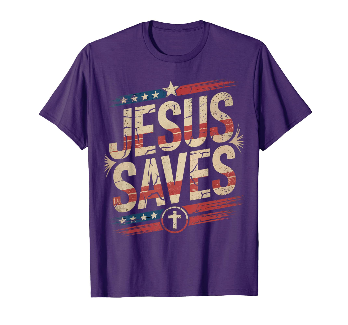 Jesus Saves Cross Christian Religious Faith Mens T-Shirt