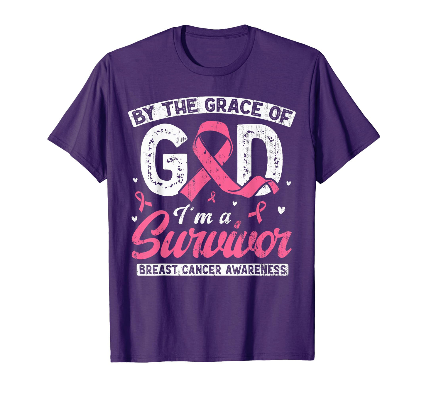 by The Grace God I'm A Survivor Breast Cancer Survivor T-Shirt