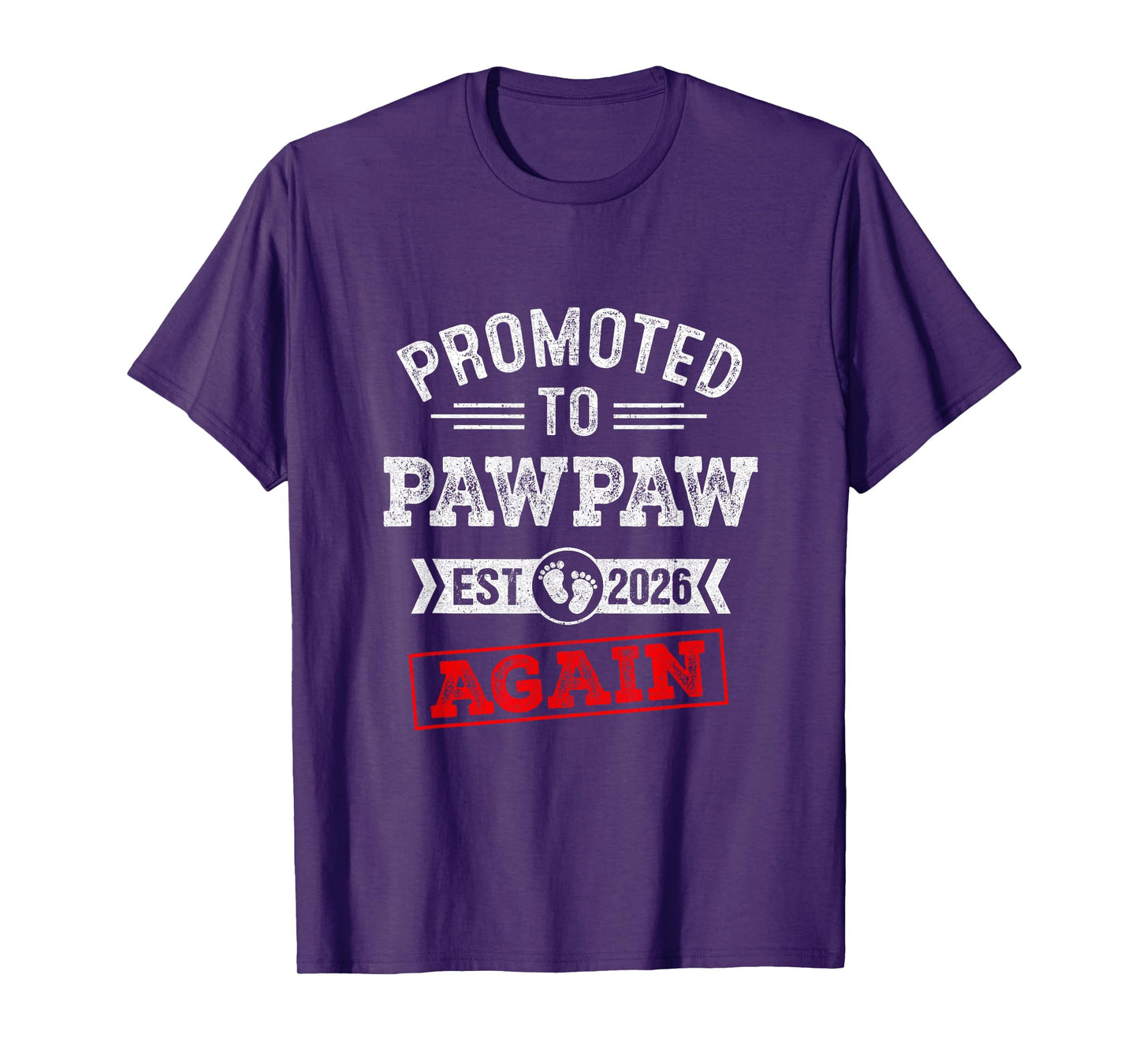 Promoted To Pawpaw Again 2026 Pregnancy Announcement T-Shirt