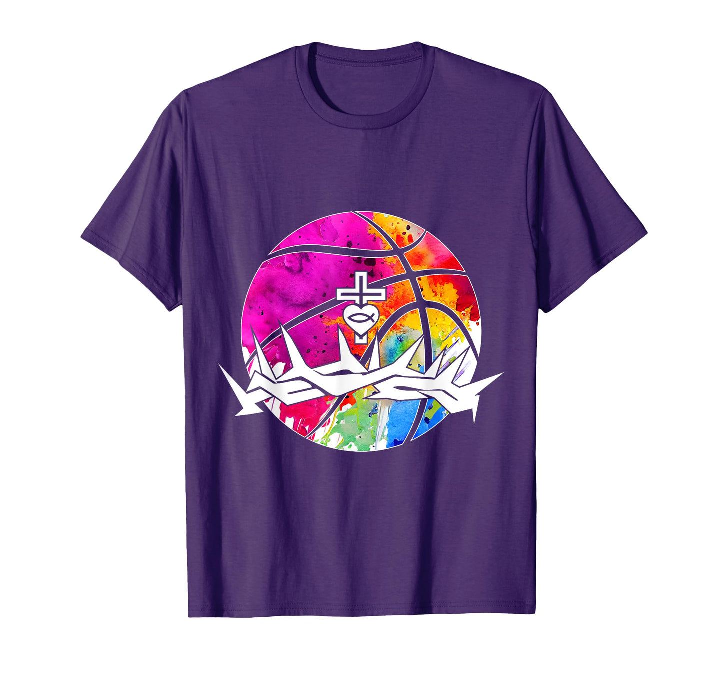 Religious Jesus Basketball Christian GOD Basketball T-Shirt