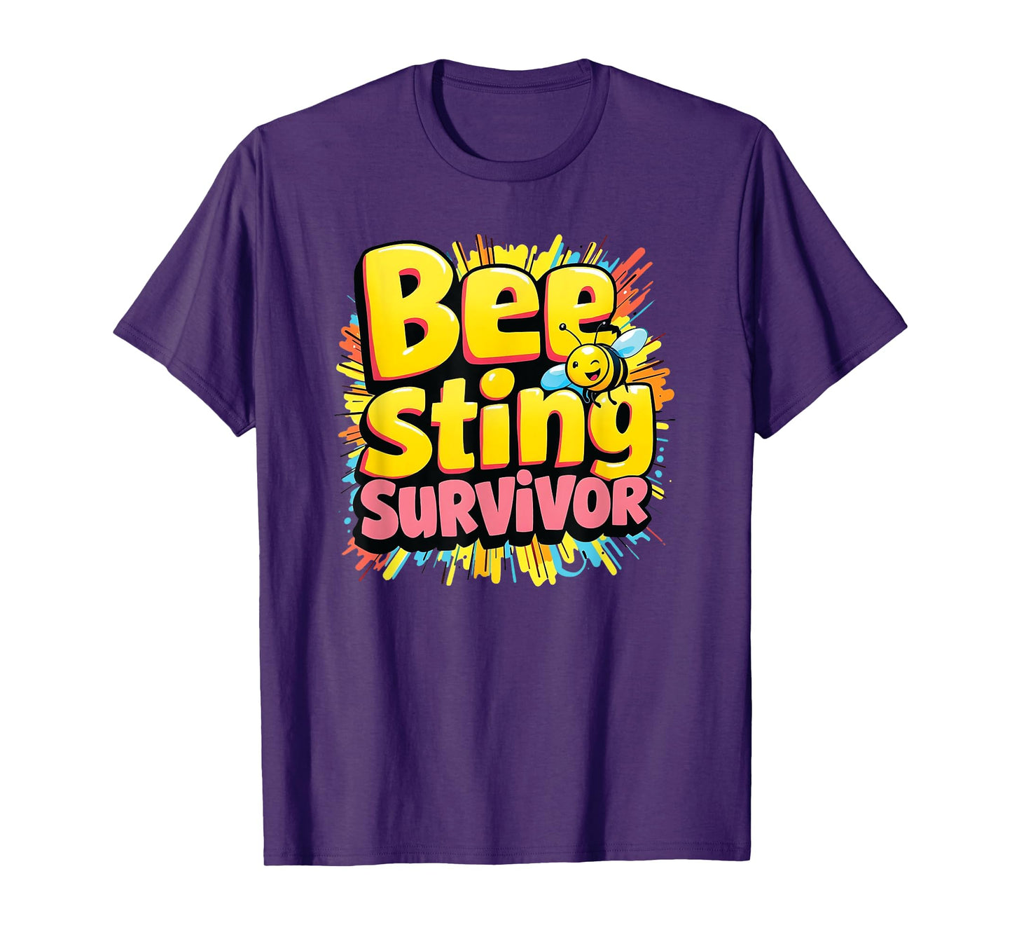 Bee Sting Survivor - I Survived Bee Sting Funny Beekeeper T-Shirt
