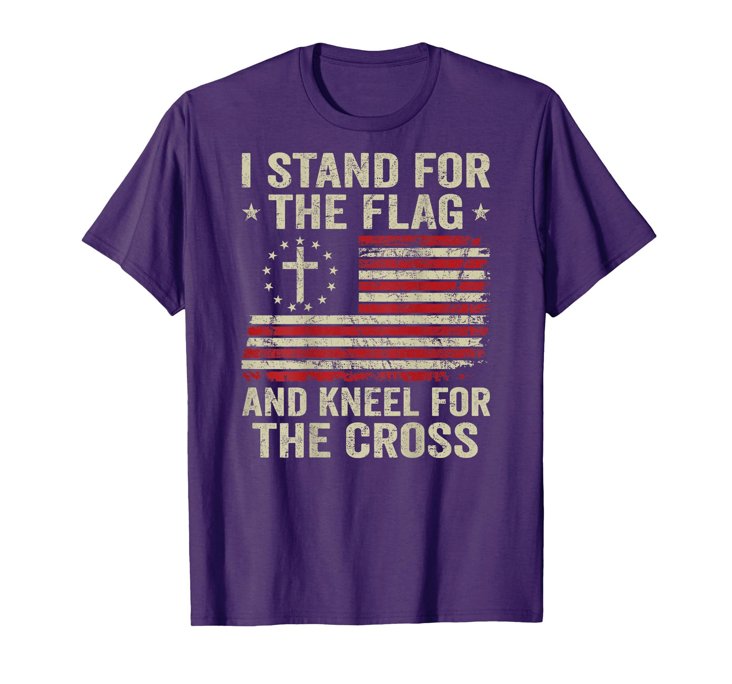 I Stand For The Flag And Kneel For The Cross (ON BACK) T-Shirt