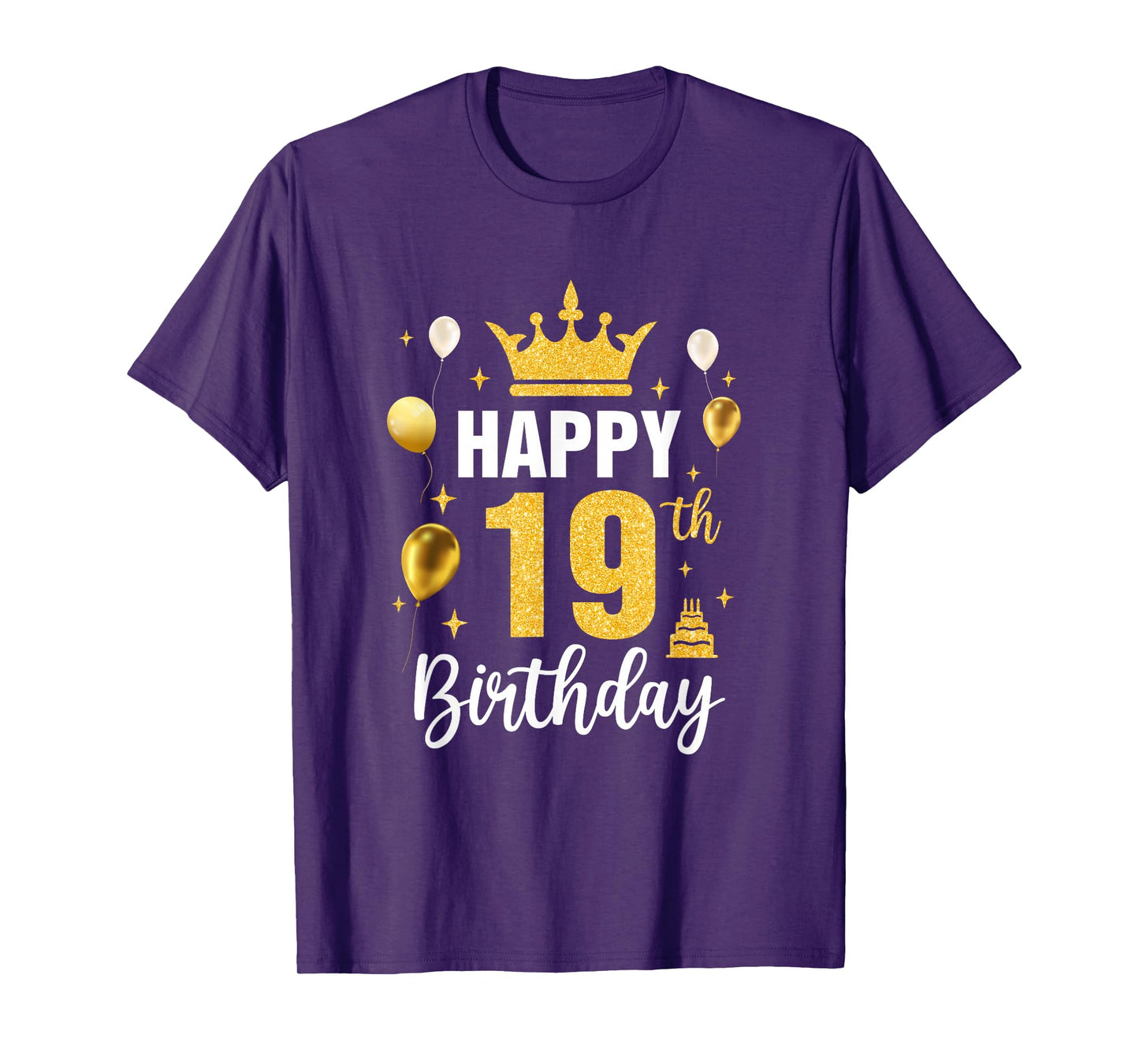 Happy 19Th Birthday Idea For 19 Years Old Man And Woman T-Shirt