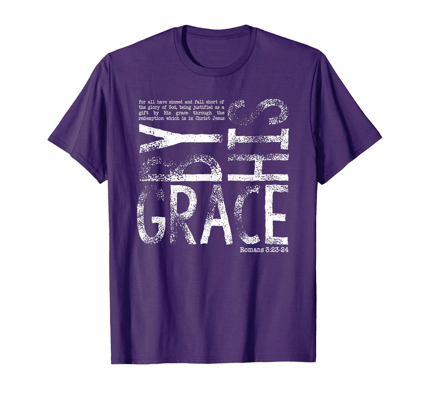 By His Grace, Saved By His Amazing Grace, Christian T-Shirt