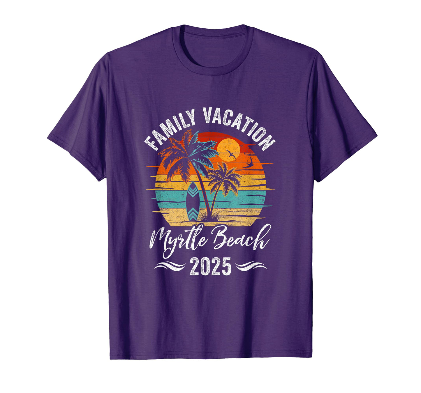Family Vacation 2025 Vintage Myrtle Beach Summer Matching T-Shirt