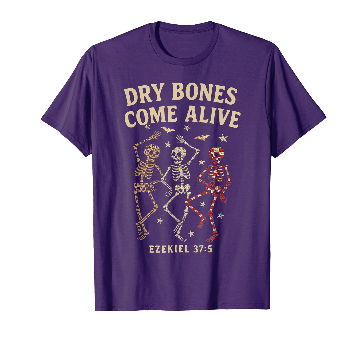 Dancing Skeleton Dry Bones Come Alive Christian Halloween T-Shirt