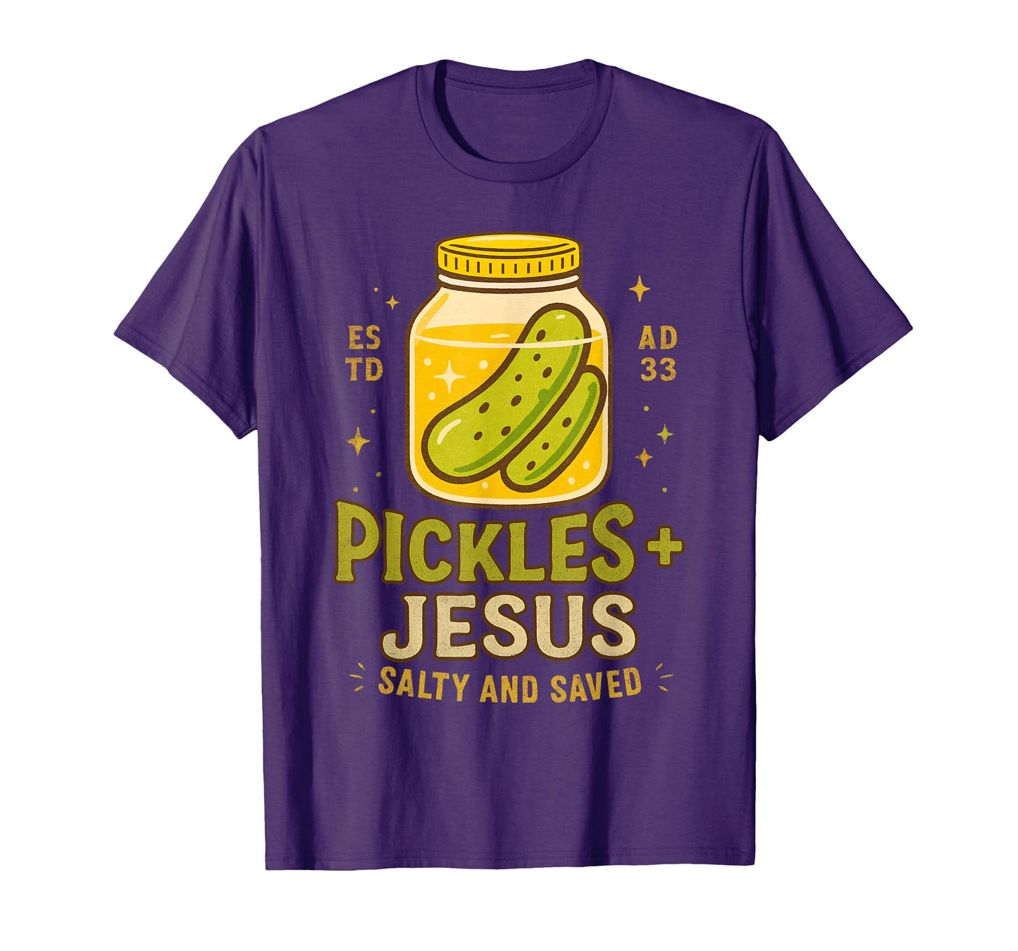 Pickle Lover Christian Faith Pickles Jesus Salty & A Saved T-Shirt