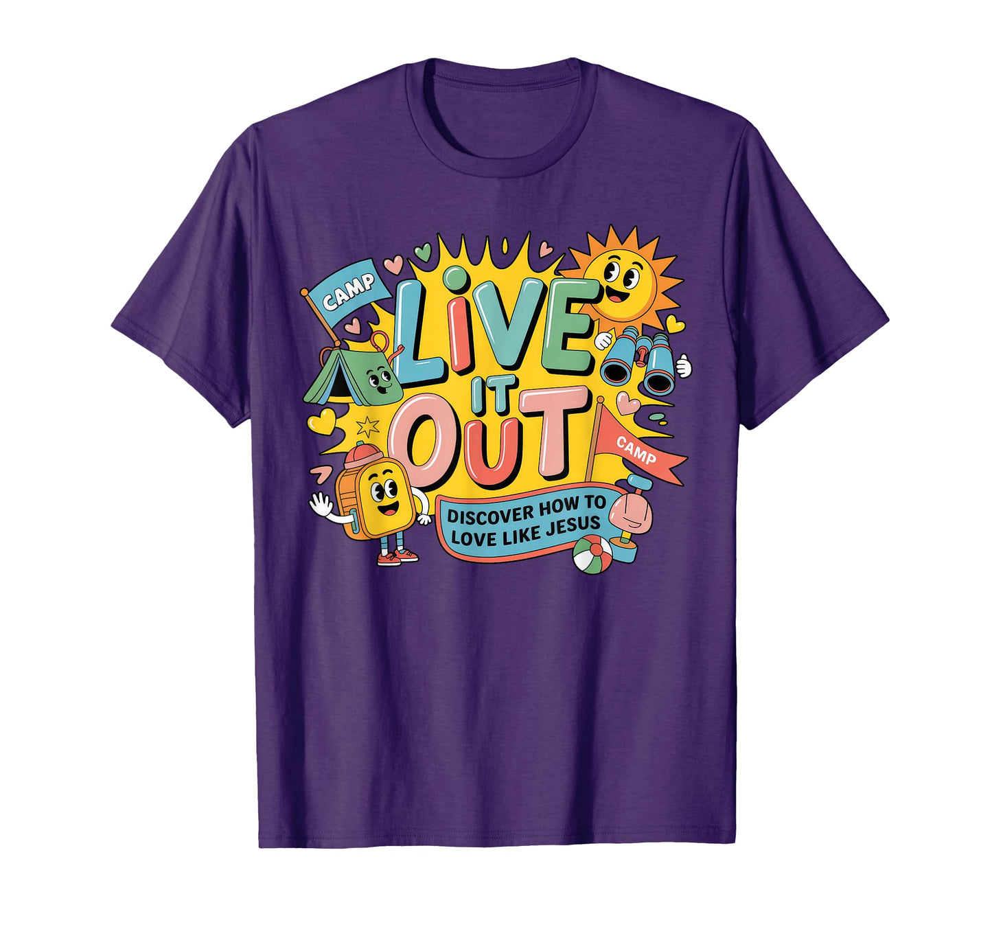 Live It Out Bible School Vbs 2025 Christian Youth Camp Jesus T-Shirt