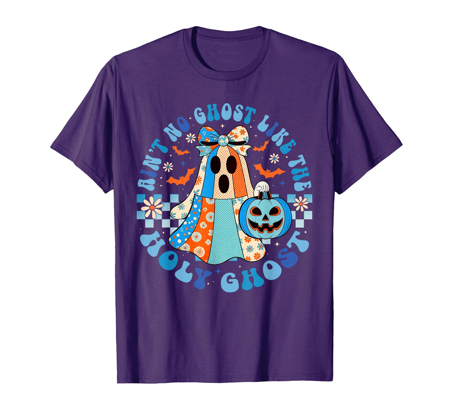 Groovy Aint No Ghost Like The Holy Ghost Christian Halloween T-Shirt