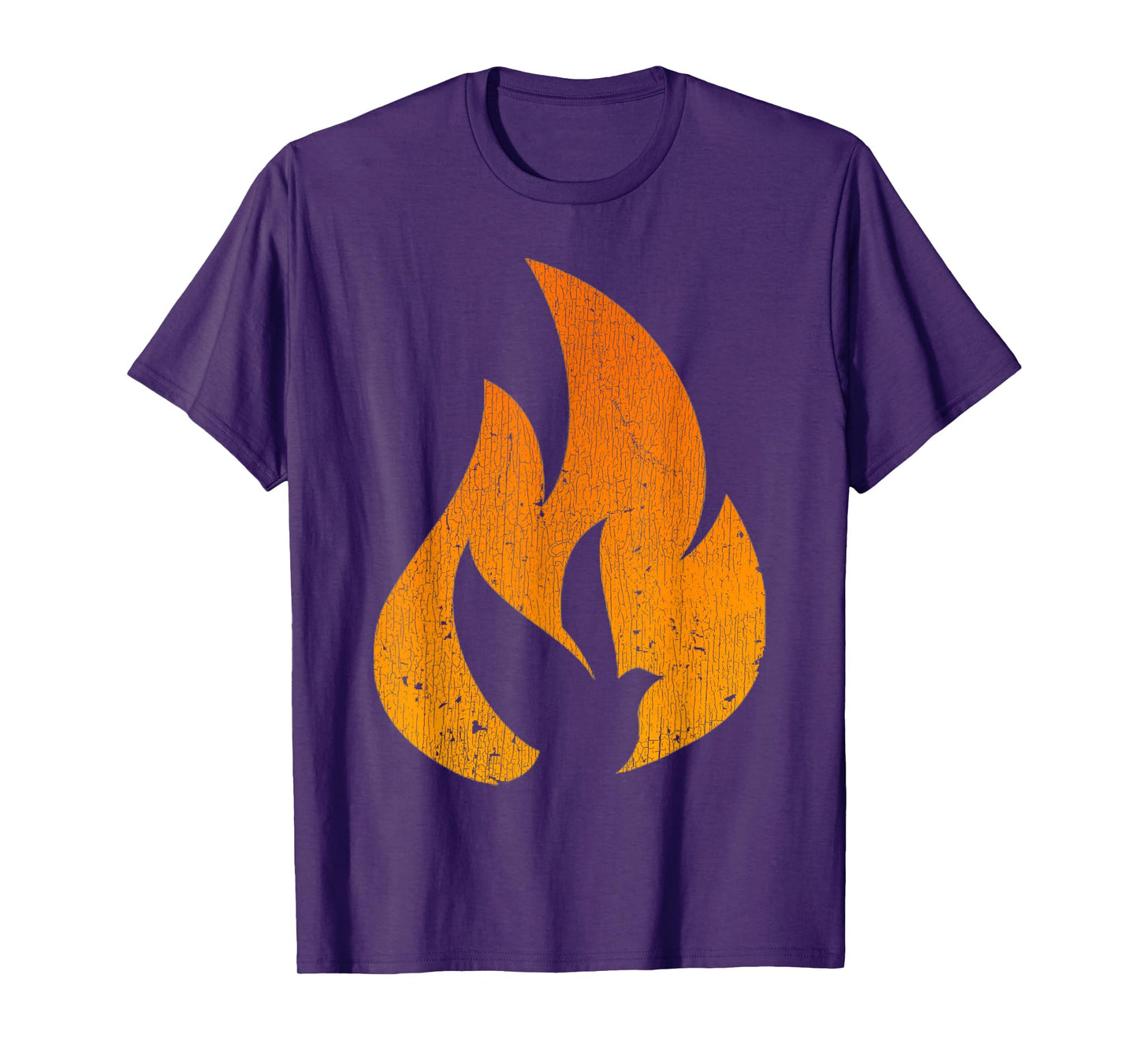 Vintage Silhouette Dove Flame Fire Pentecost T-Shirt