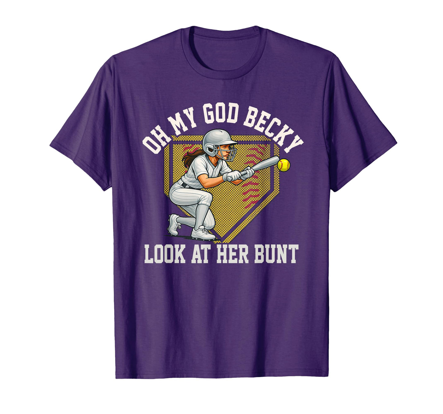 Female Softball Player Bunting Look At Her Bunt Joke T-Shirt