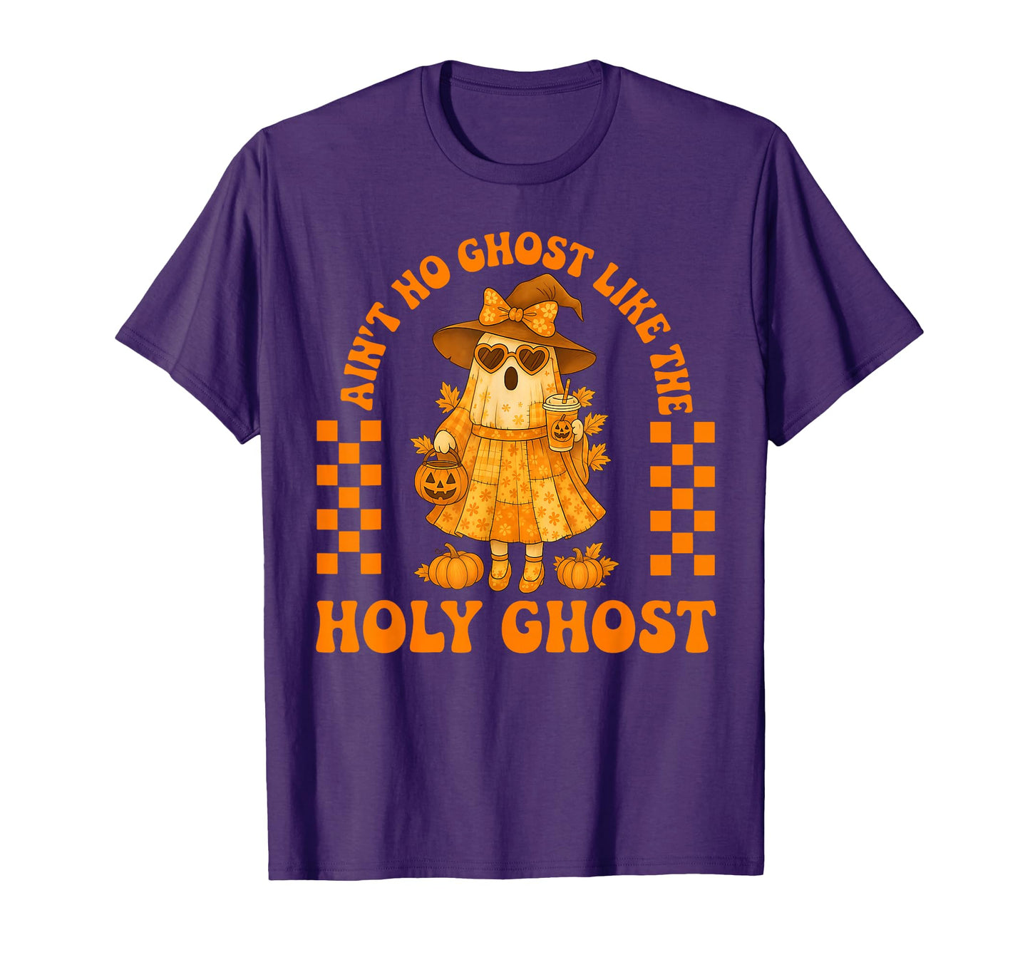 Groovy Aint No Ghost Like The Holy Ghost Christian Halloween T-Shirt