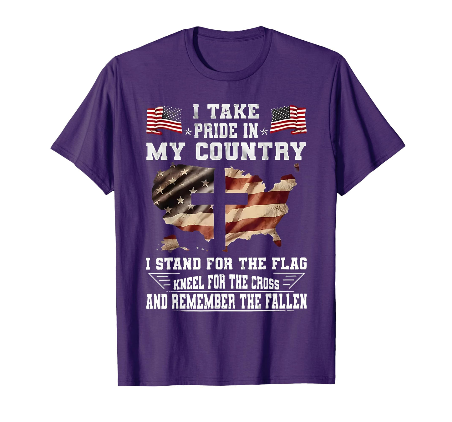 I Take Pride In My Country I Stand For The Flag Kneel USA T-Shirt