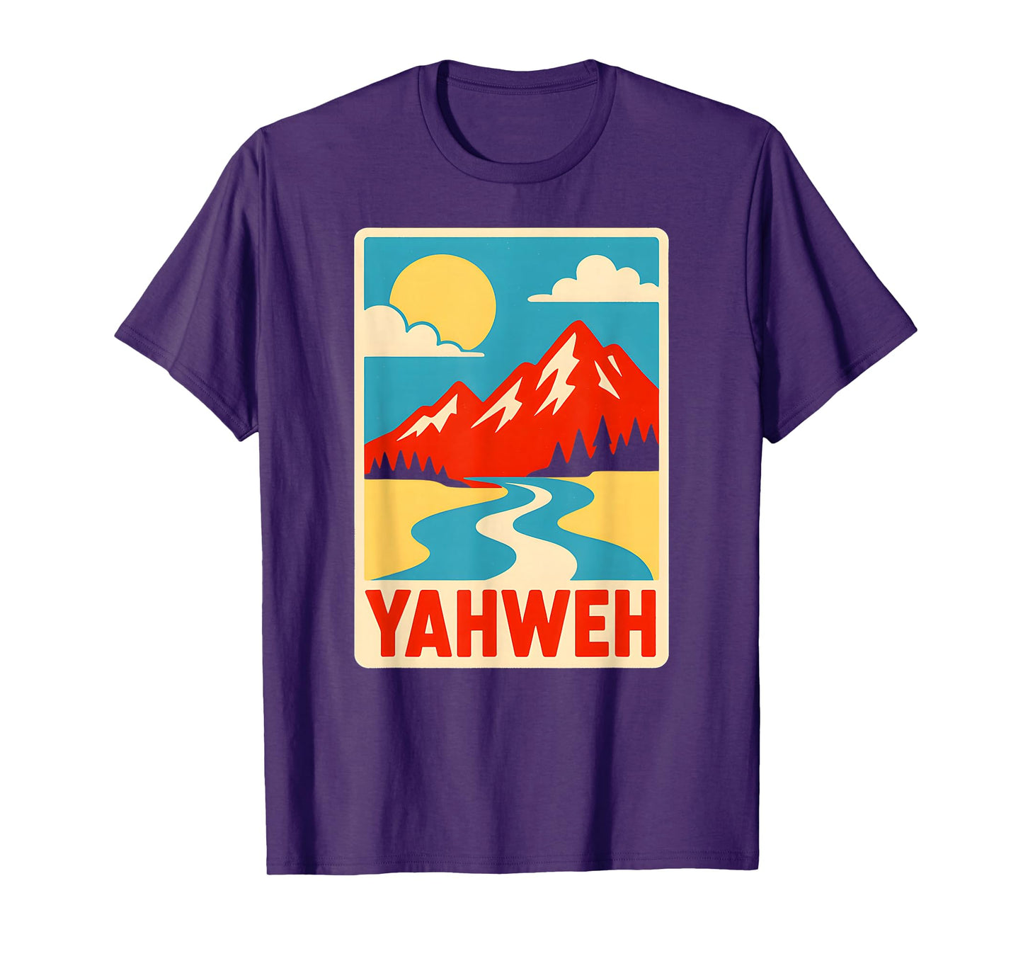 Faith Yahweh Vintage Mens Christian Religious T-Shirt