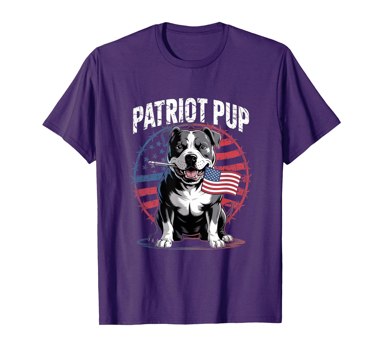 4th of July Pitbull Owner Pitbull Lover American Flag Dad T-Shirt
