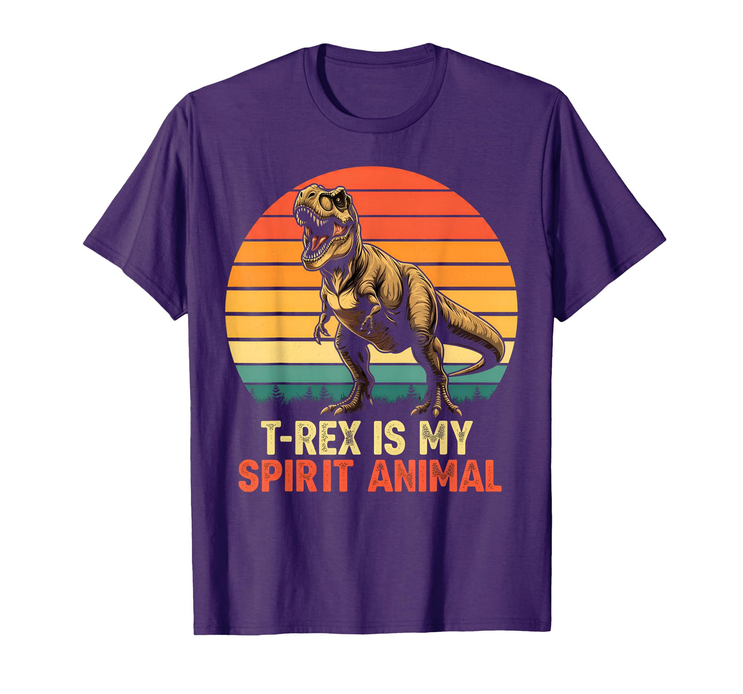 T-Rex is My Spirit Animal Funny Dinosaur Fan Retro Graphic T-Shirt