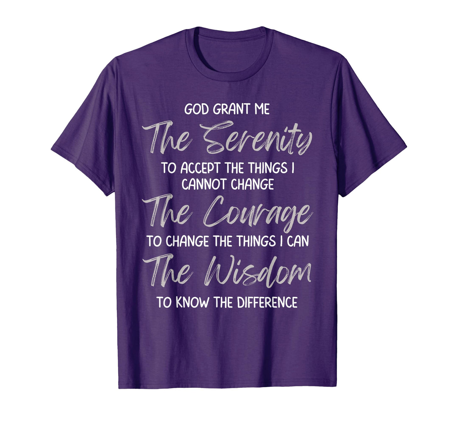 God Grant Me the Serenity Prayer Inspirational Spiritual T-Shirt