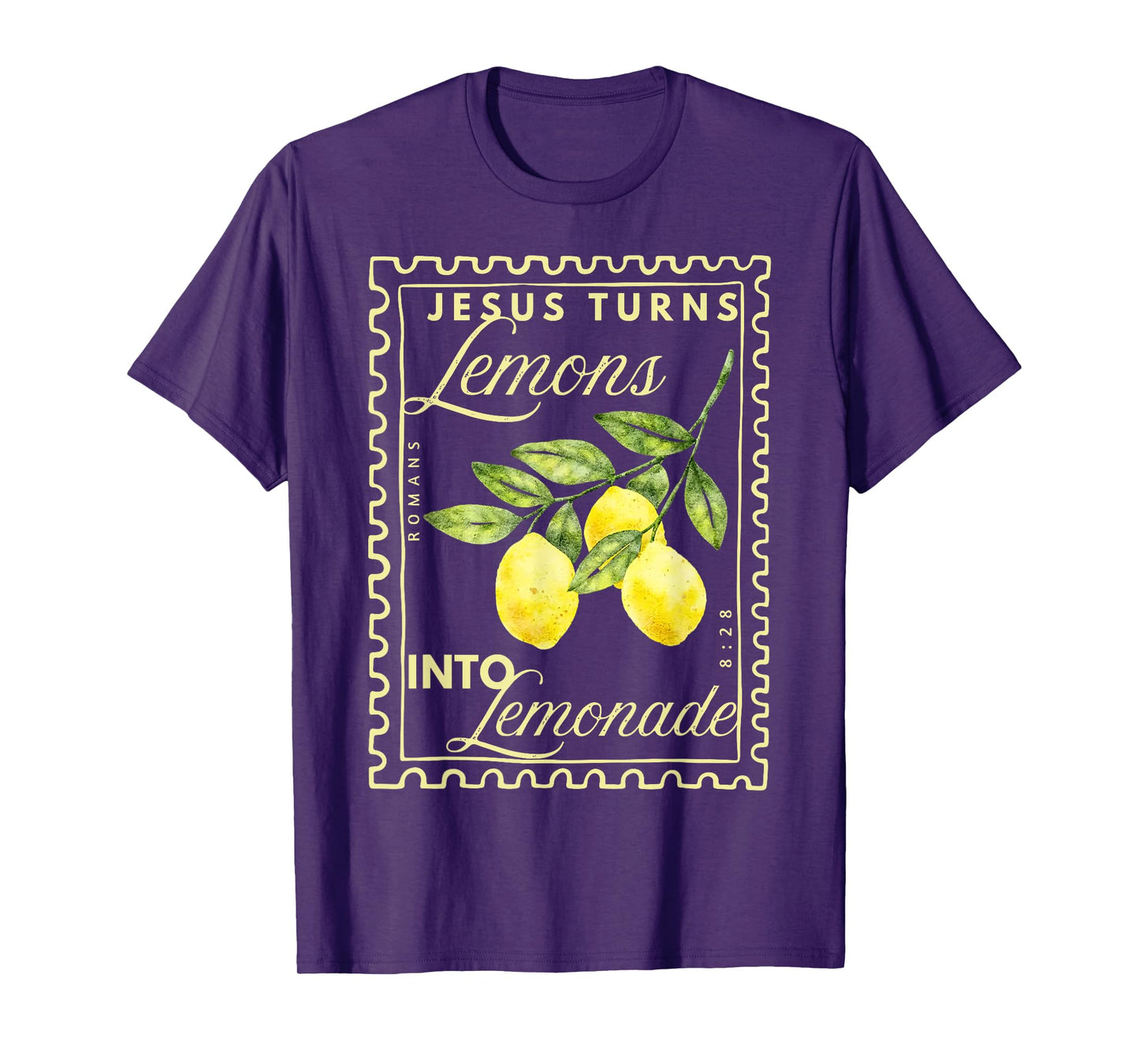 Retro Jesus Turns Lemons Into Lemonade Christian Bible Verse T-Shirt