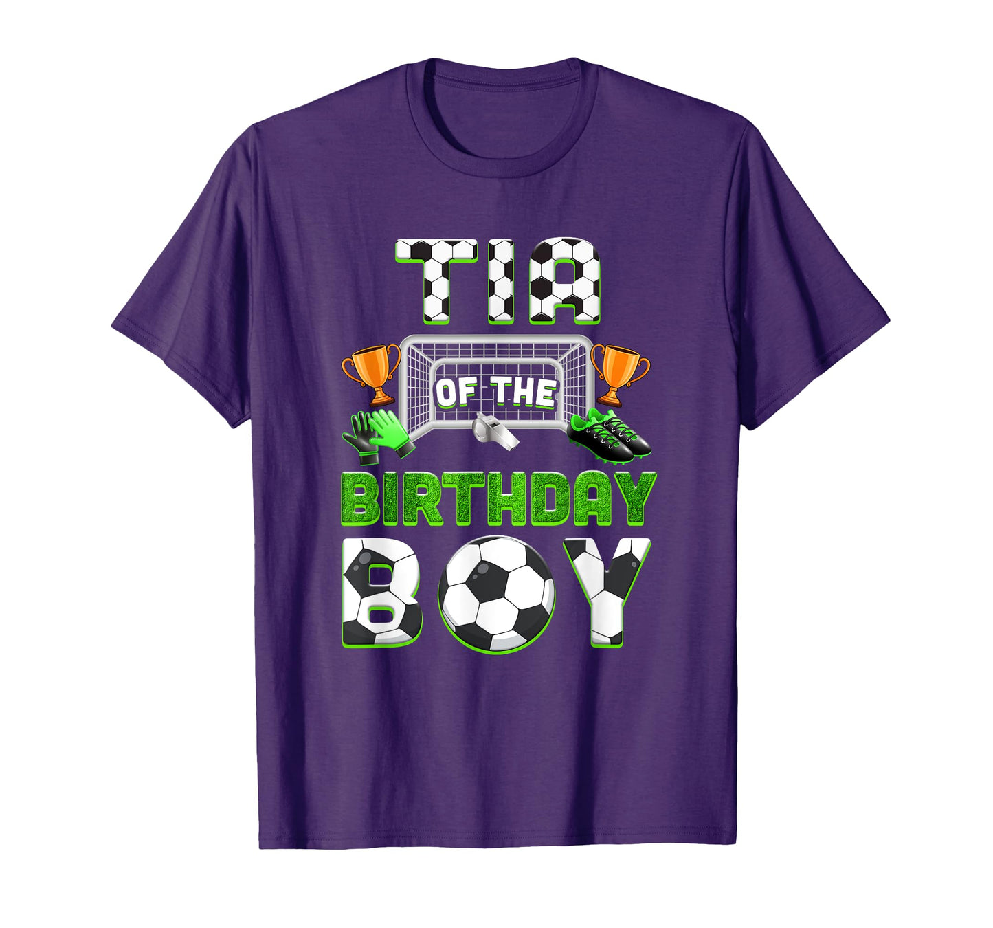 Tia Of The Birthday Boy Soccer Family Matching Party T-Shirt