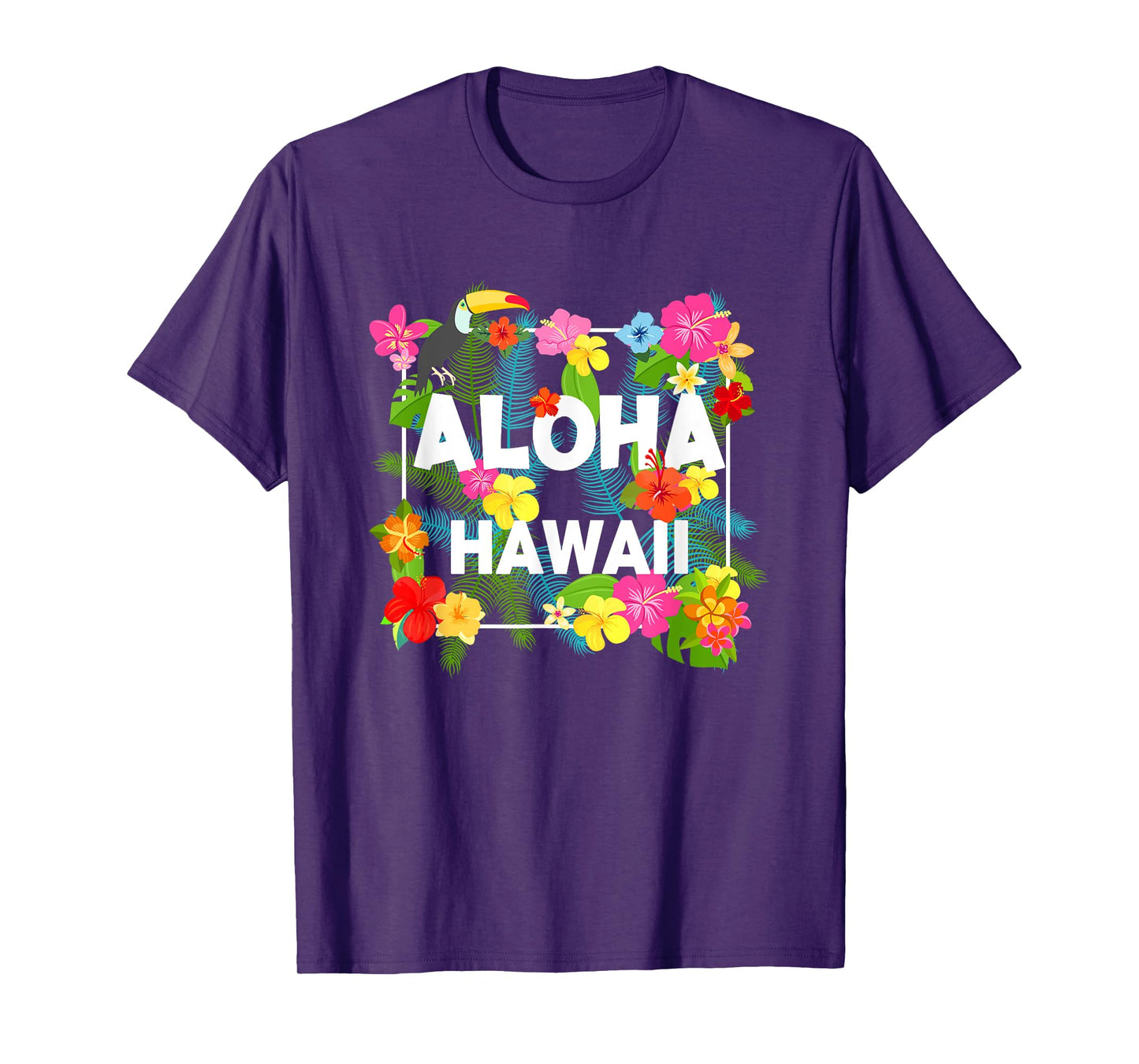 Aloha Hawaii Hibiscus Flowers Aesthetic Design For Men Women T-Shirt