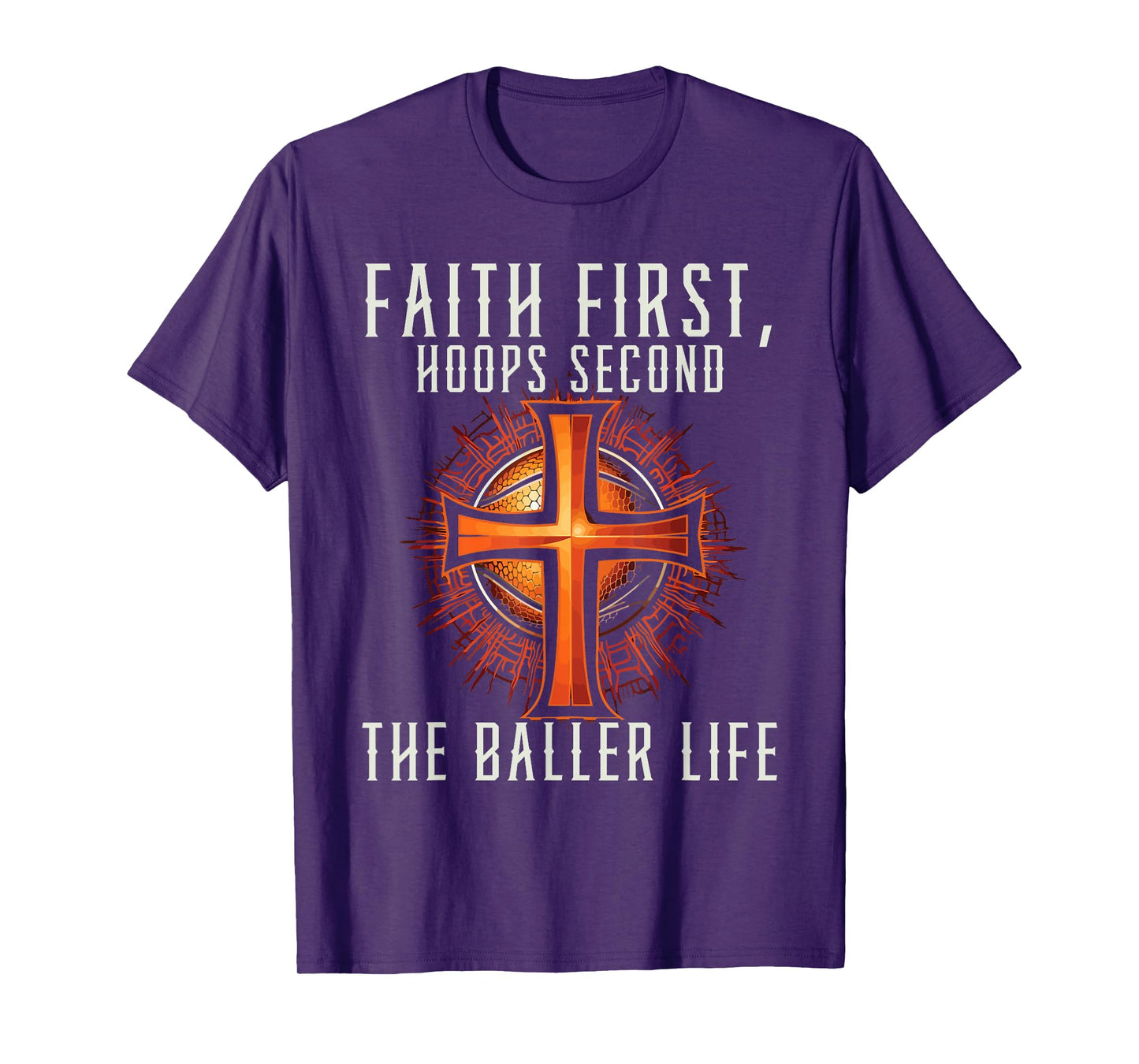 Basketball And Jesus Christ Christian Believer Hooper T-Shirt