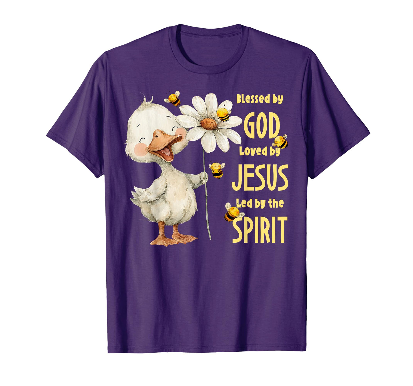 Christian Child Blessed by God Loved by Jesus Silly Goose T-Shirt