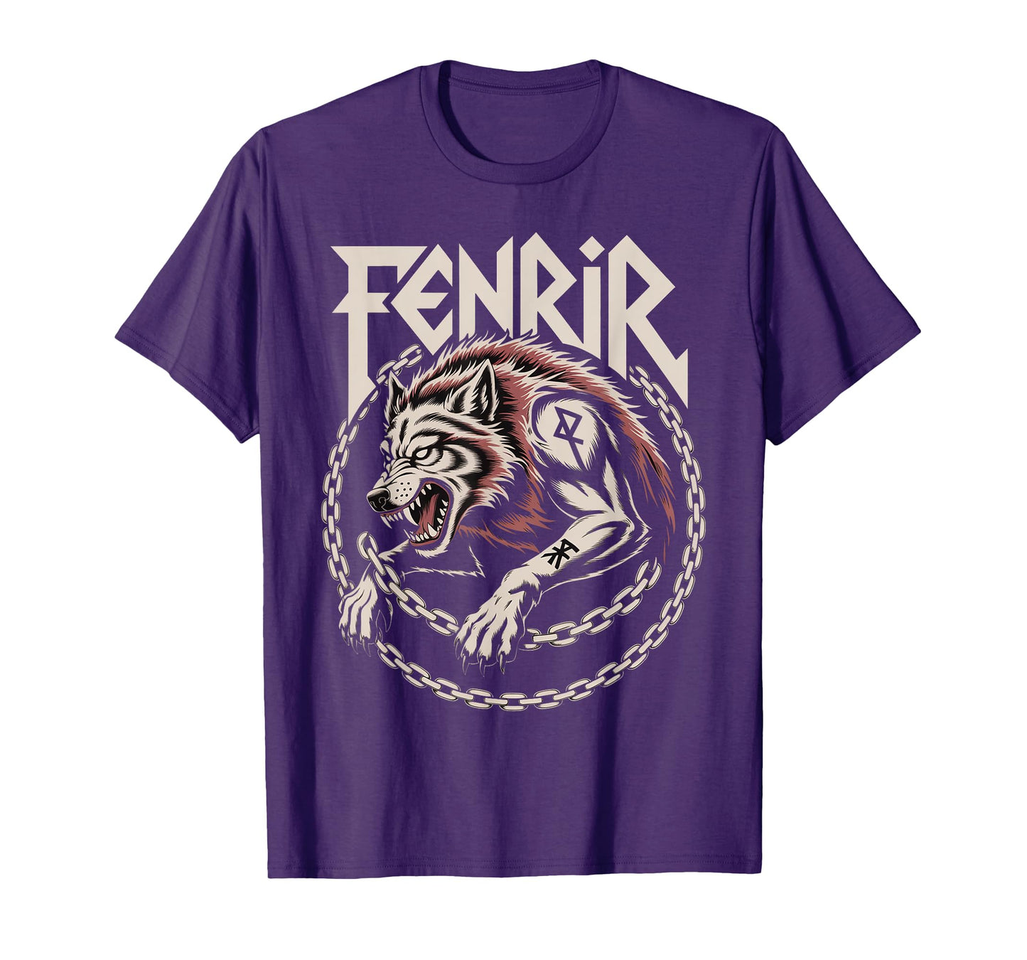 Fenrir Wolf Norse Mythology Pagan Nordic Wolf Viking Celtic T-Shirt