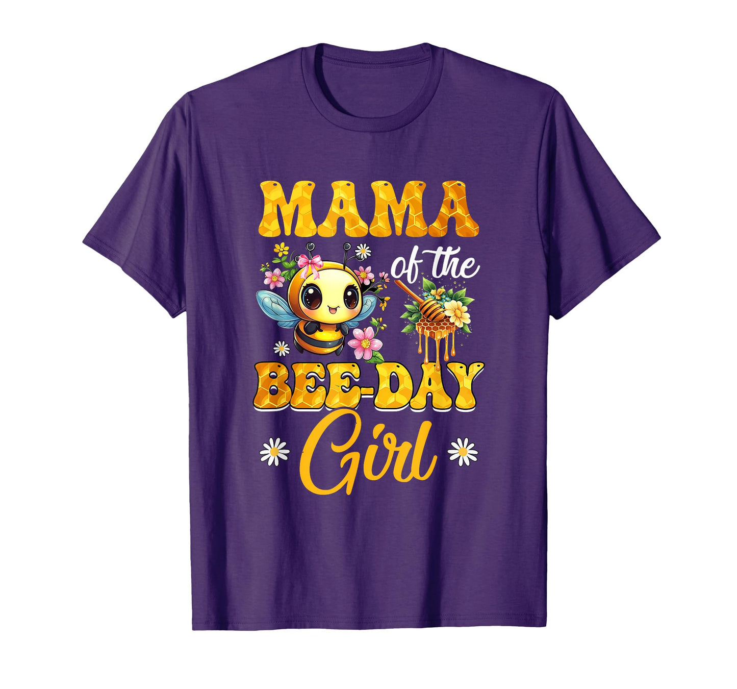 Mama Of The Birthday Girl Bee Family Birthday Party T-Shirt
