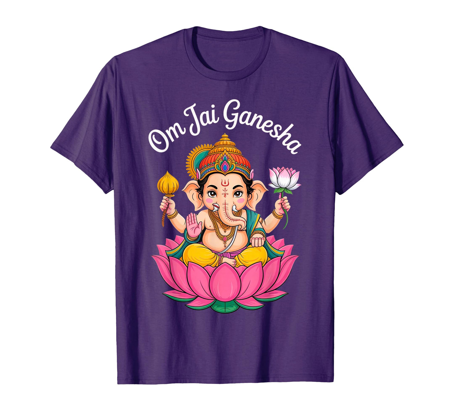 Hindu Ganesha Puja Elephant God India Meditation Yoga Murti T-Shirt