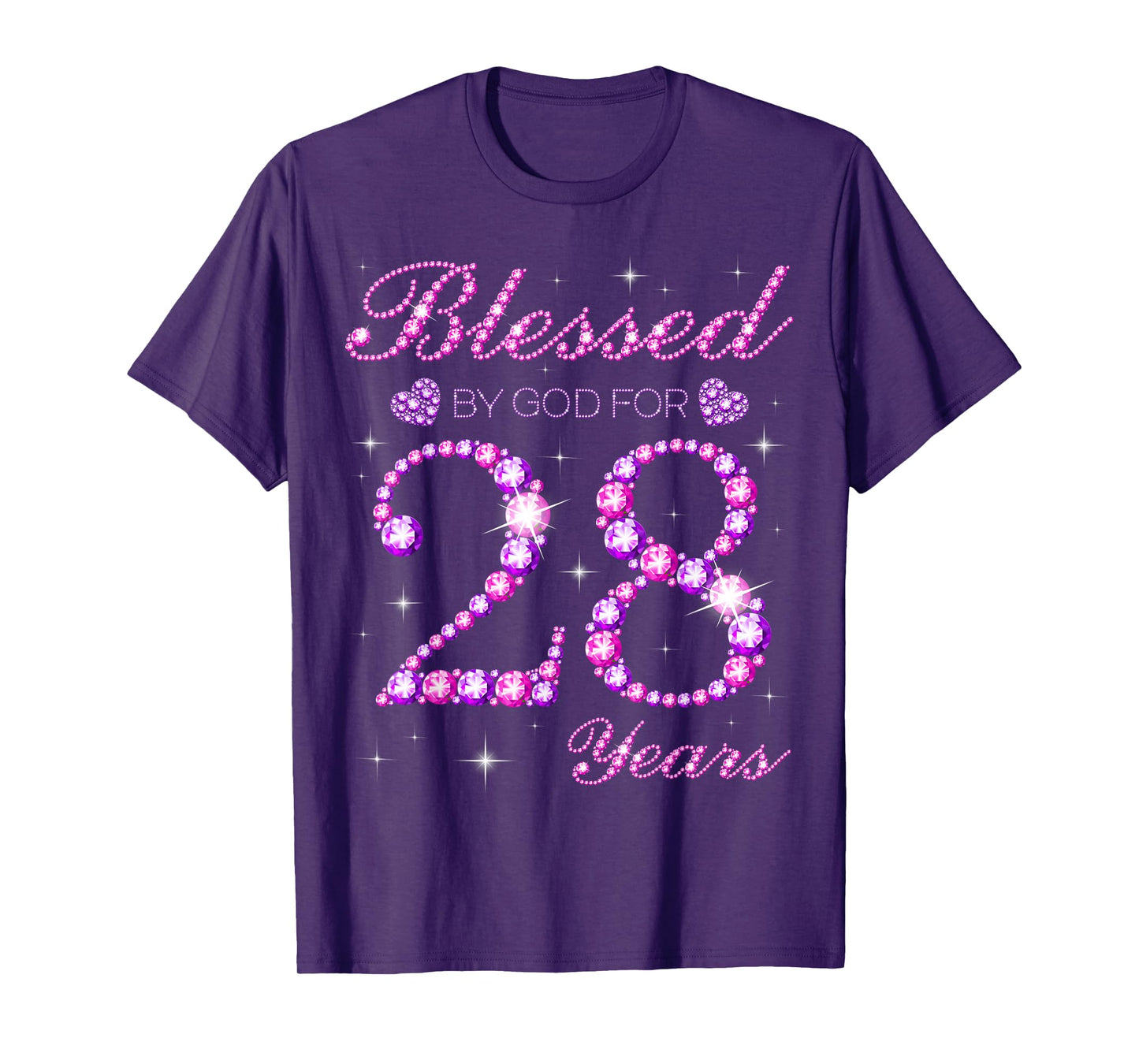 Blessed by God for 28 Years Old 28th Birthday Party T-Shirt