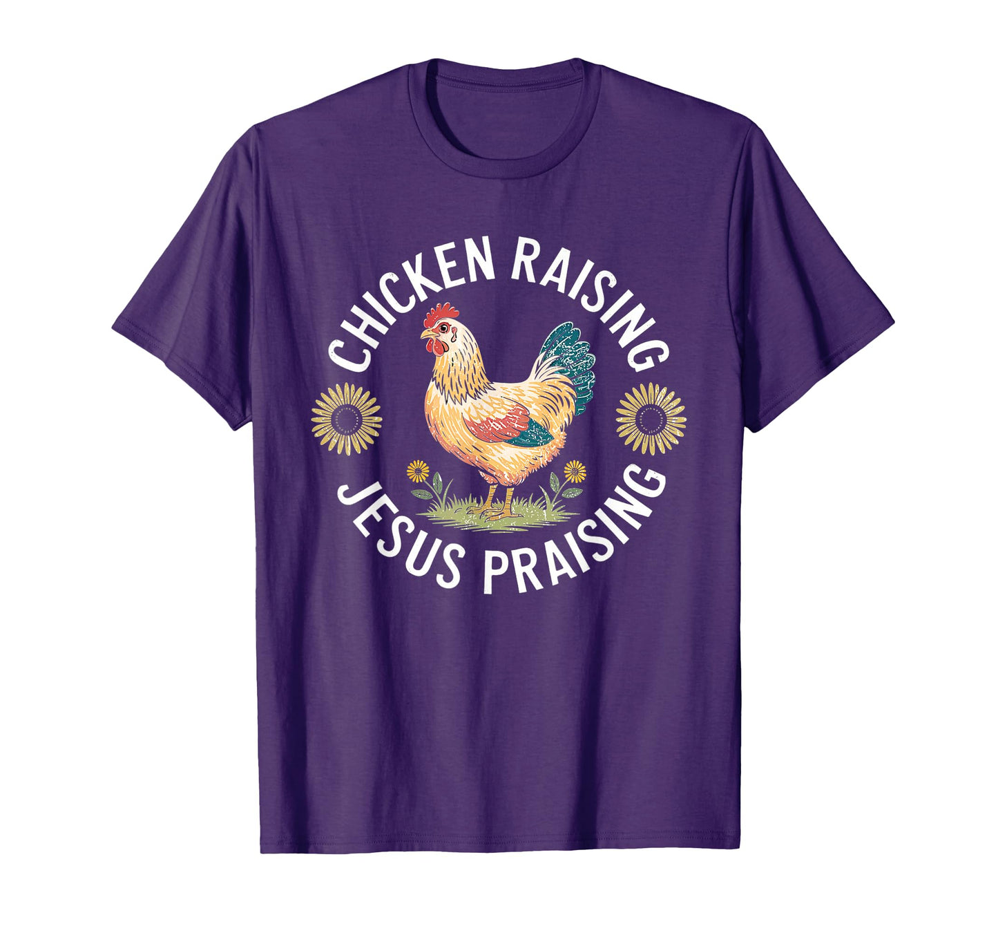 Retro Vintage Chicken Raising & Jesus Praising T-Shirt