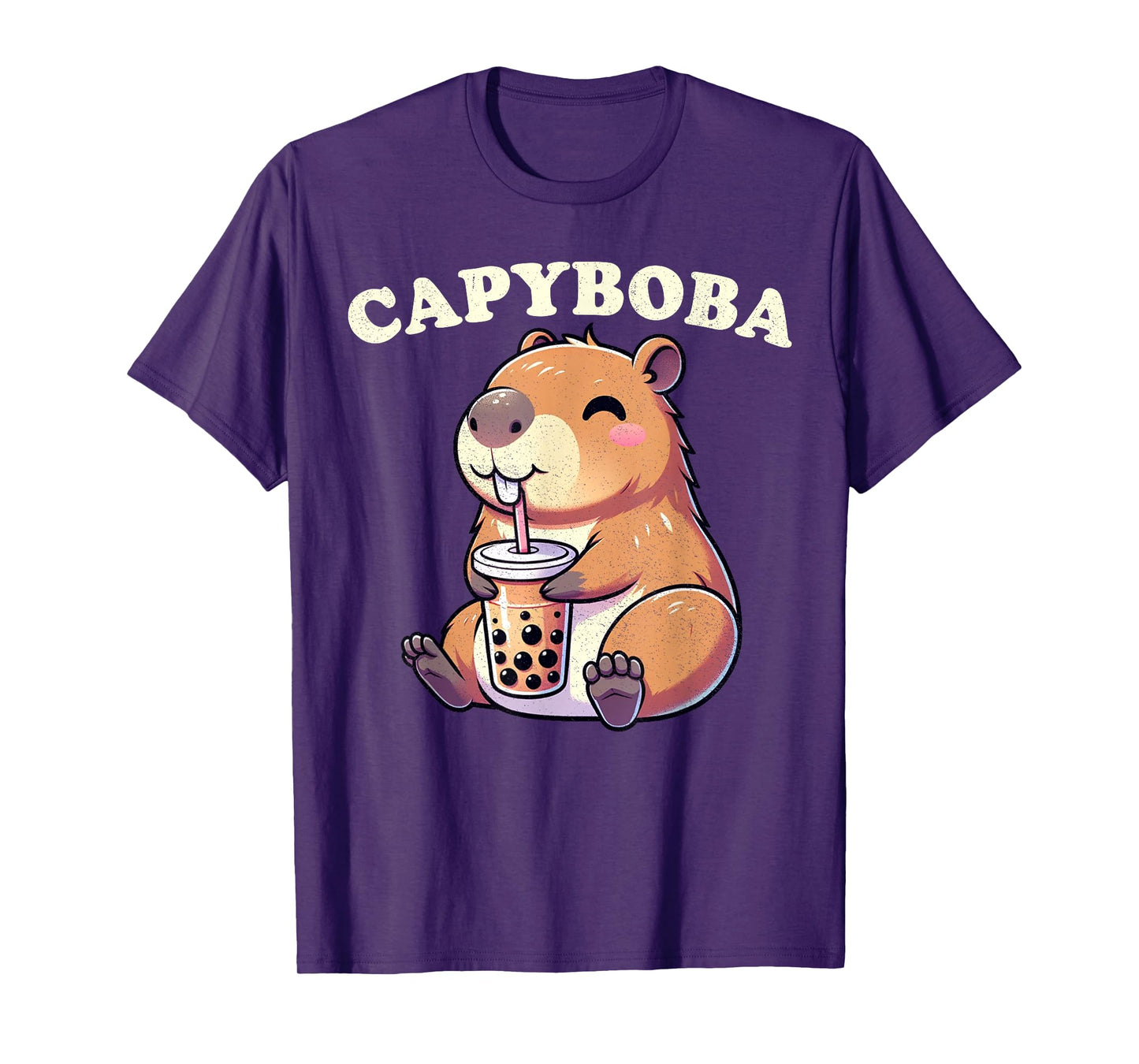 Capybara Shirt Funny Capybara Rodent, Capyboba Boba Milk Tea T-Shirt