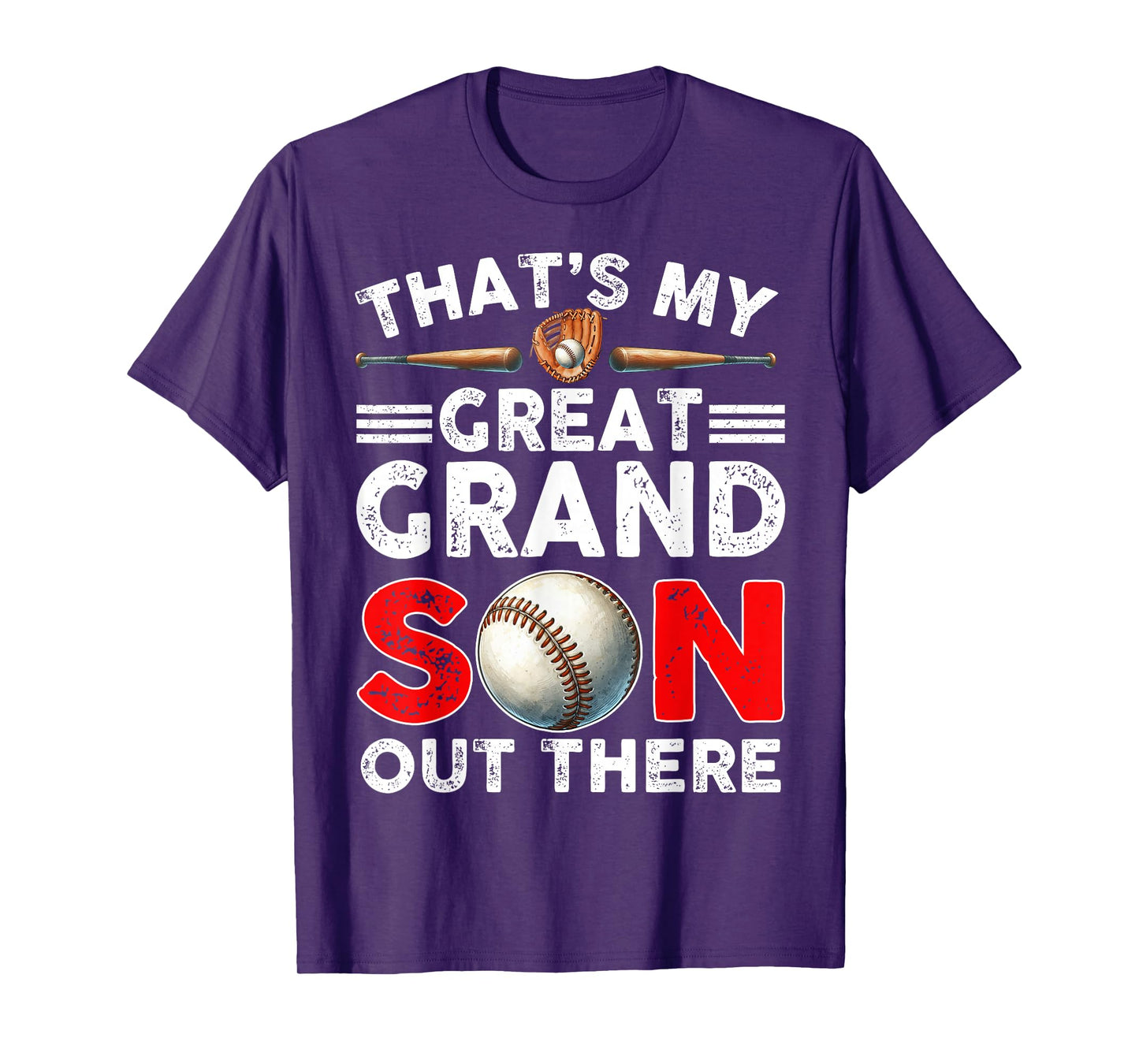 Vintage That's My Great Grandson Out There Baseball Womens T-Shirt