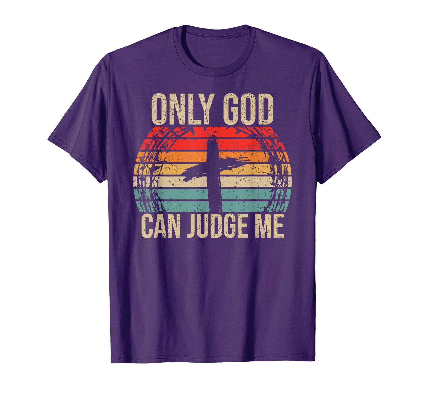 Vintage Only God Can Judge Me, Christian, Jesus Christ, T-Shirt