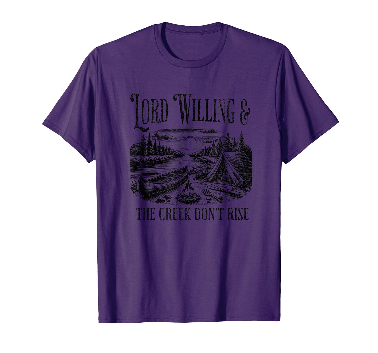 Smells Like Monday Good Lord Willing And The Creek Don't Rise,Country Christian Unisex-Adults T-Shirt, Grey, Small