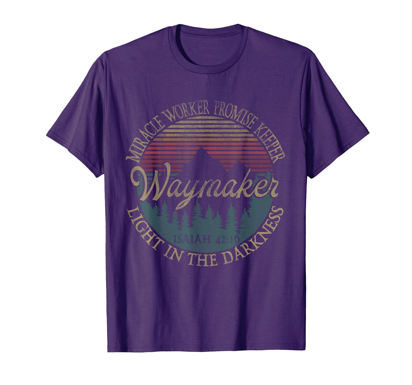 waymaker miracle worker promise keeper faith Bible Christian T-Shirt