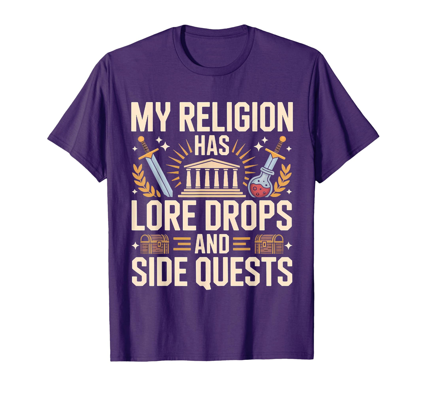 Polytheism Mythology Pagan Lore Gamer Religion Fantasy T-Shirt